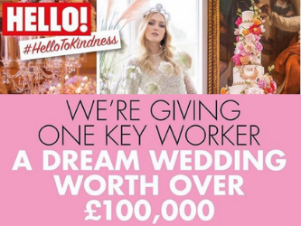 win dream wedding as a key worker through Hello Magazine